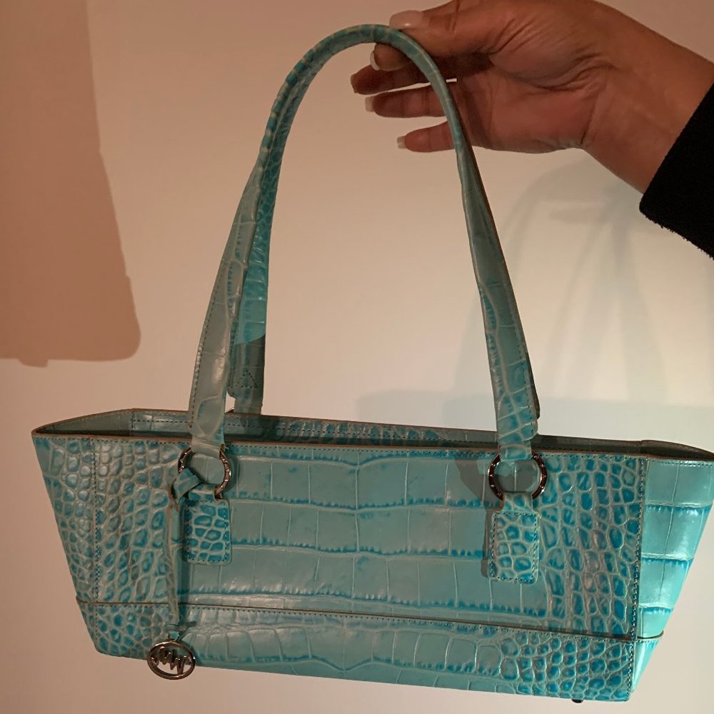 Vintage Monsac Croc Embossed Hand Bag